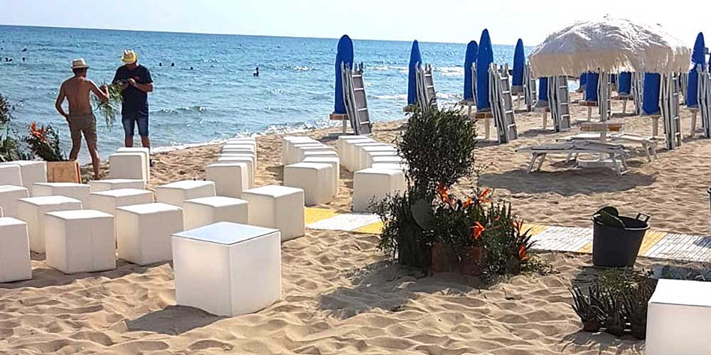 #Catering in spiaggia